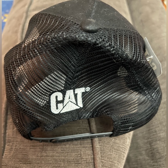 Caterpillar Inc Black Adjustable Hat w/ Black, Yellow White Stars & Stripes Logo - Picture 4 of 7